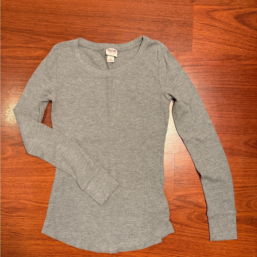 Mossimo Supply Co. Heather Gray Long Sleeve Top
